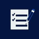 Illustration of a checklist with a pencil, symbolizing accurate reporting and recordkeeping, as featured in the SafeAudit OSHA Compliance Kit by Transform 42.