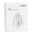 Rocstor 20W Smart USB-C Power Adapter | Fast Charging for iPhone 8-15, iPad Pro, Compact Design