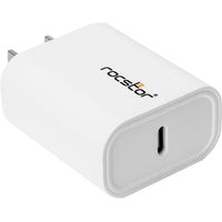Rocstor 20W Smart USB-C Power Adapter | Fast Charging for iPhone 8-15, iPad Pro, Compact Design