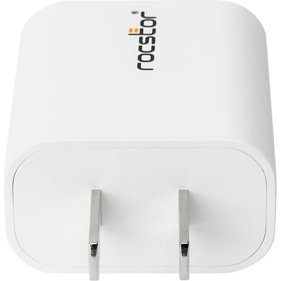 Rocstor 20W Smart USB-C Power Adapter | Fast Charging for iPhone 8-15, iPad Pro, Compact Design