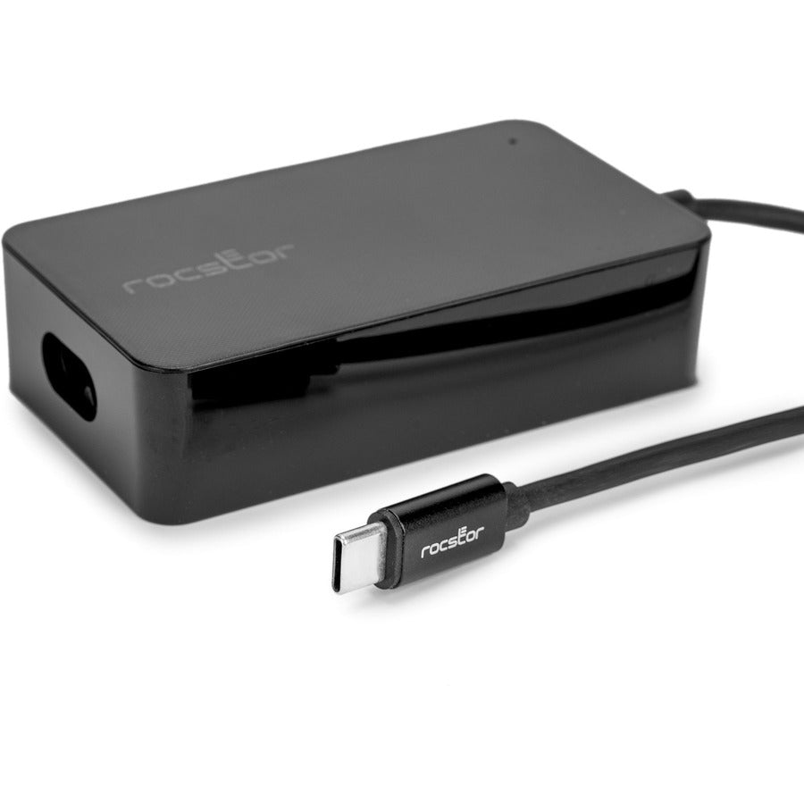 Rocstor 45W Slim USB-C Power Adapter with Smart Voltage & Attached 2M Cable - Universal Charger