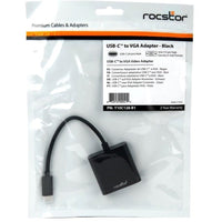 Rocstor 6-Inch USB-C to VGA Adapter - High-Definition Video Output for USB-C Devices