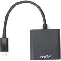 Rocstor 6-Inch USB-C to VGA Adapter - High-Definition Video Output for USB-C Devices