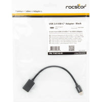 Rocstor Premium 6-Inch USB-C Male to USB-A 2.0 Female Adapter for Fast Data Transfer
