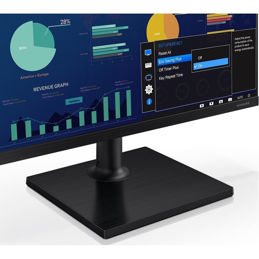 Samsung F22T454FQN 22In Full HD IPS Monitor, 178° Viewing Angle, VESA - Compatible, Height - Adjustable - Store 42