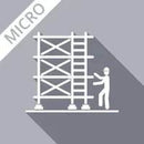 Illustration of a construction worker adjusting scaffolding, representing the Micro Course: Introduction to Construction Scaffolding Safety Essentials Online by Transform 42. This image highlights the focus on scaffolding safety and best practices essential for construction professionals.