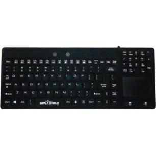 Seal Shield Glow KB - 100% Waterproof & Dishwasher-Safe Silicone Keyboard with Low Glow Backlit Keys