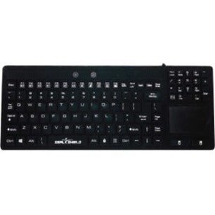 Seal Shield Glow KB - 100% Waterproof & Dishwasher-Safe Silicone Keyboard with Low Glow Backlit Keys