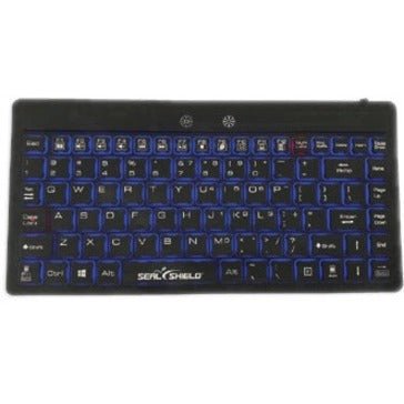 Seal Shield Silk Mini Waterproof Keyboard - Backlit, Quiet Touch Technology, IP68 Certified