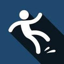 Stylized icon representing a person slipping, emphasizing the importance of safety training in hazard prevention. This image supports Transform 42's Comprehensive Slip Guide for Work Safety, an online program aligned with OSHA standards.