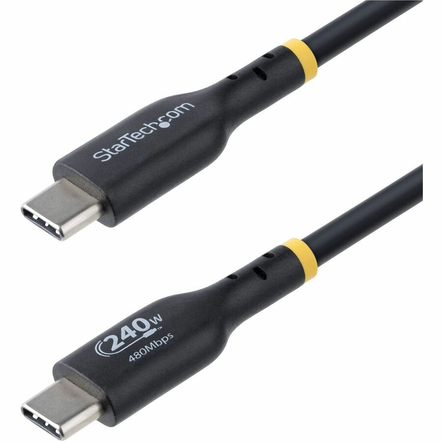 StarTech 10ft USB-C Cable 240W Power Delivery 3.1 EPR Fast Charging 5A - Black