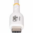 StarTech 10ft USB-C EPR Cable 240W PD 3.1 Fast Charging - Durable TPE, 5A Output, White