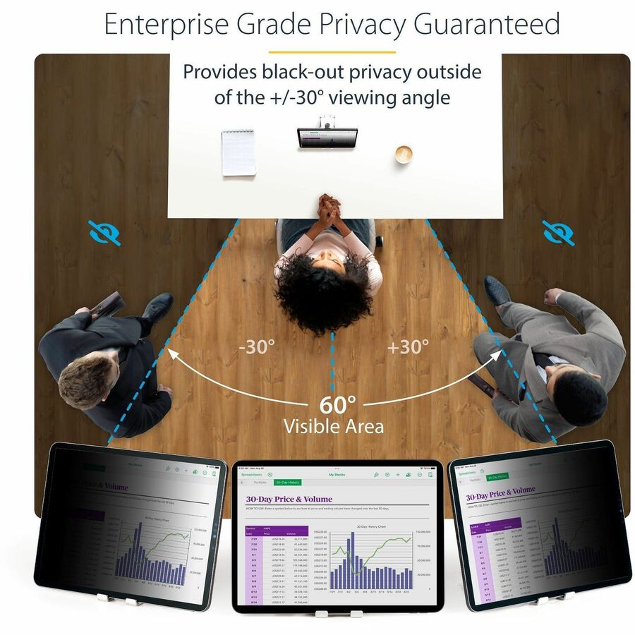 StarTech 11" iPad Pro Privacy Screen - 4-Way Touch Support, Anti-Glare Matte Finish, Blue Light Reduction