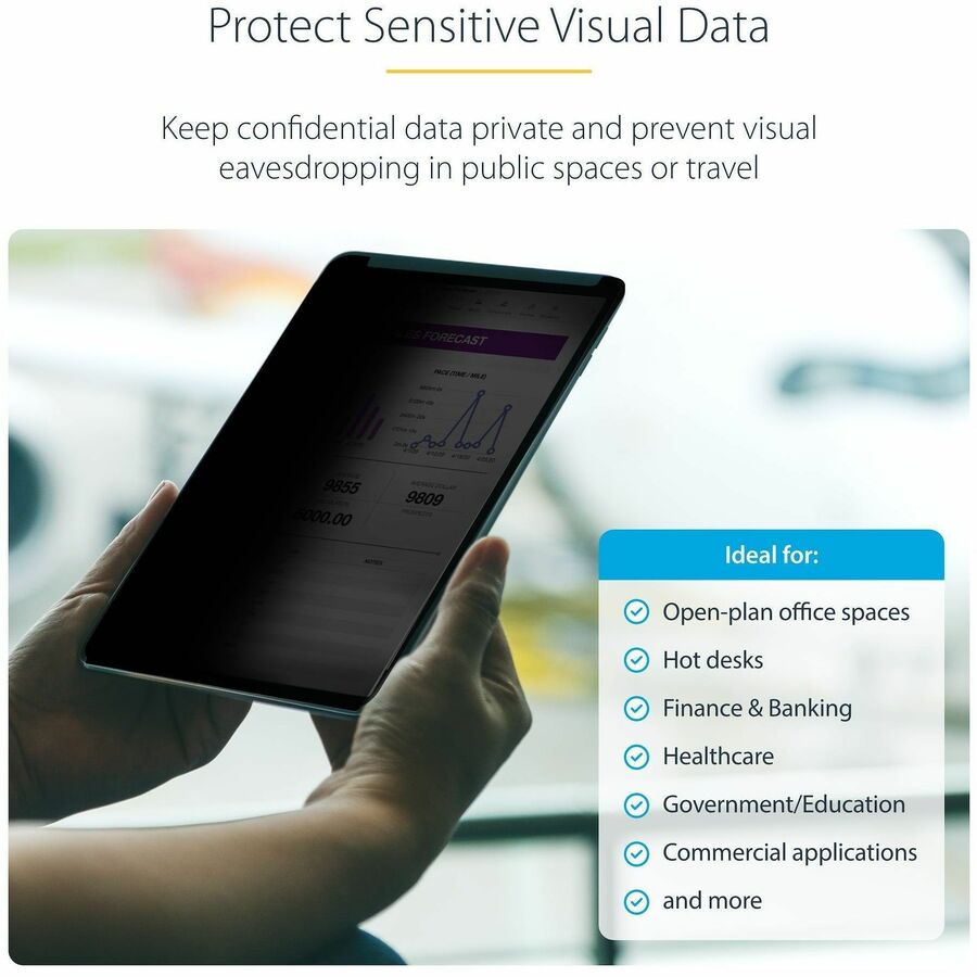 StarTech 11" iPad Pro Privacy Screen - 4-Way Touch Support, Anti-Glare Matte Finish, Blue Light Reduction