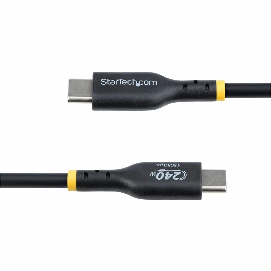 StarTech 13Ft USB-C Cable 240W PD 3.1 EPR Fast Charging 5A USB 2.0 for High-Power Laptops