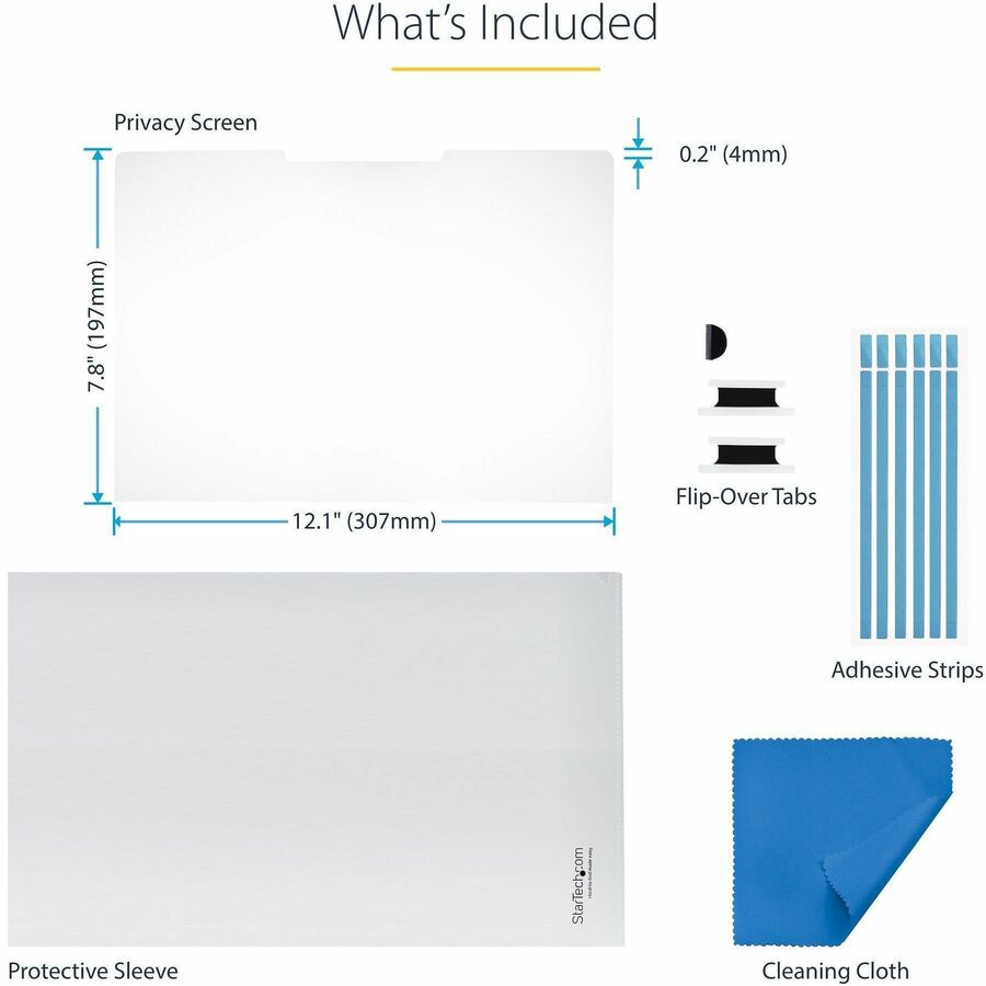 StarTech 14" Anti-Glare Privacy Screen Filter for Laptops - Microlouver Technology, Blue Light Reduction
