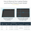 StarTech 14" Anti-Glare Privacy Screen Filter for Laptops - Microlouver Technology, Blue Light Reduction