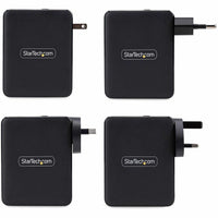 StarTech 140W USB-C GaN Charger PD 3.1 – 3x USB-C, 1x USB-A, Compact & Safe Travel Adapter