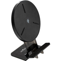 StarTech 15W Qi Wireless Charging Stand - Adjustable Fast Charge for iPhone & Samsung