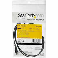 StarTech 1M USB C Charging Cable - 60W Fast Charge, Durable Aramid Fiber, EMI Protection, Black