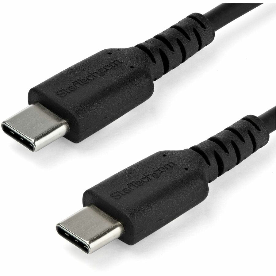 StarTech 1M USB C Charging Cable - 60W Fast Charge, Durable Aramid Fiber, EMI Protection, Black