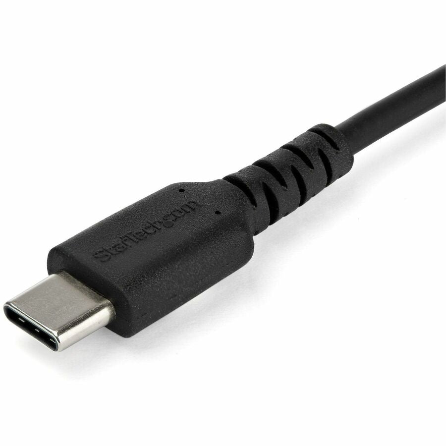 StarTech 1M USB C Charging Cable - 60W Fast Charge, Durable Aramid Fiber, EMI Protection, Black