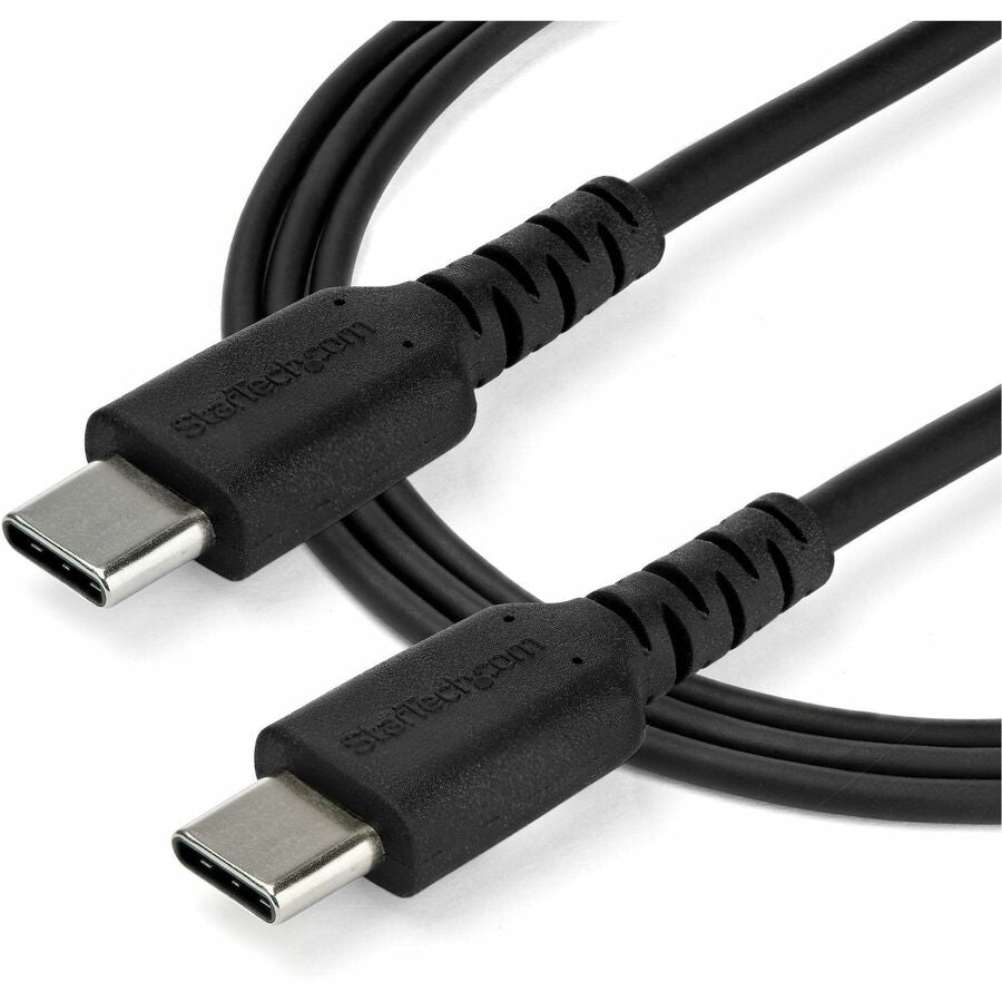 StarTech 1M USB C Charging Cable - 60W Fast Charge, Durable Aramid Fiber, EMI Protection, Black