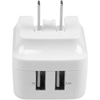 StarTech 2-Port Travel USB Charger - Universal Power Adapter for Global Charging, Compact White Design