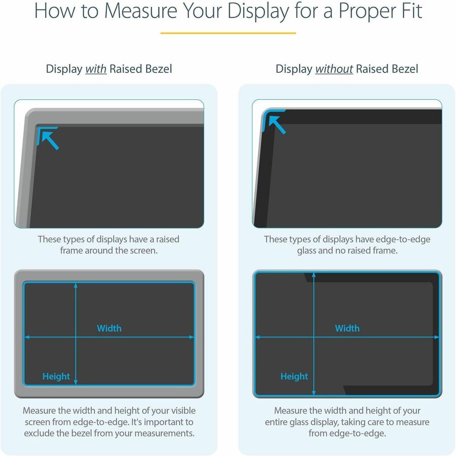 StarTech 21.5 Inch Privacy Screen Filter - Reversible, Antimicrobial, 16:9 Aspect Ratio