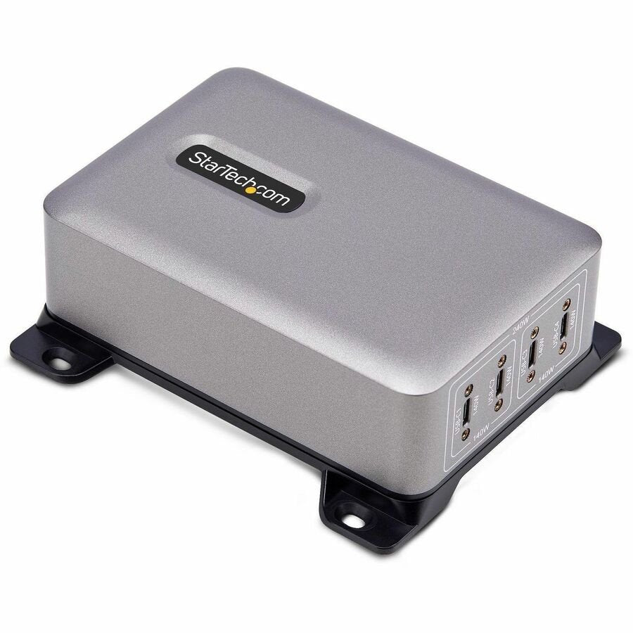 StarTech 240W USB-C GaN Desk Charger, 4-Port Multifunction Charging Hub for Boardrooms