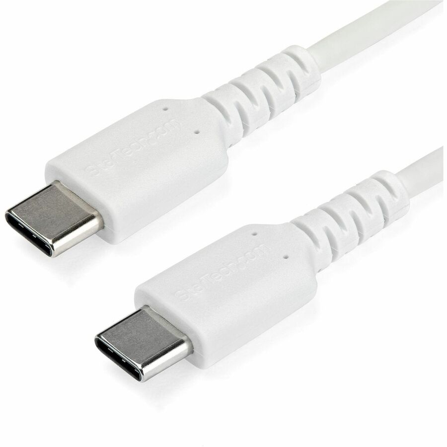 StarTech 2M USB C Cable - 60W Durable Charge, Aramid Fiber Reinforced, EMI Protection - White