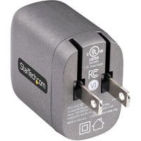 StarTech 30W GaN USB-C Charger with Power Delivery & 6.6ft Cable - Fast Charging for Laptops, Phones & Tablets