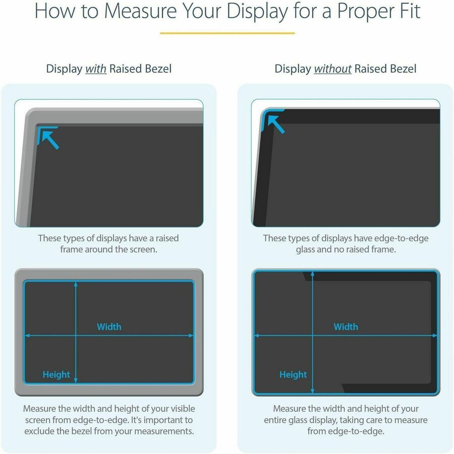 StarTech 32-Inch Privacy Screen Filter with Blue Light Reduction and Antimicrobial Protection
