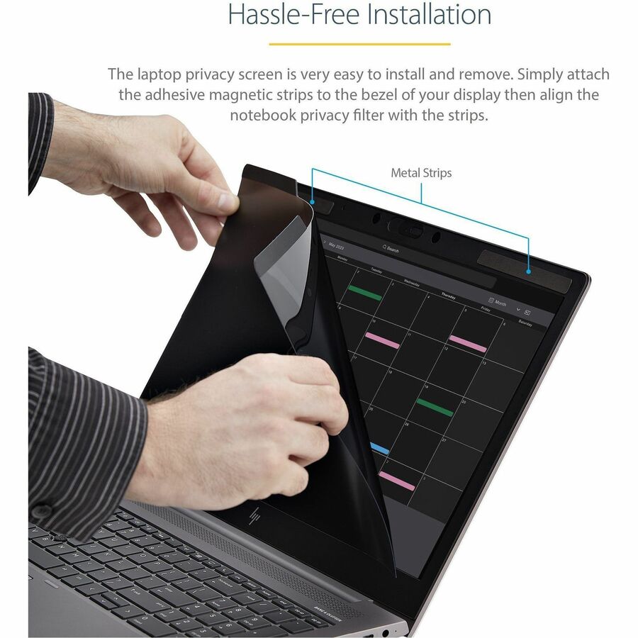 StarTech Magnetic Privacy Screen for 15" Laptops | Blue Light Reduction & Antimicrobial Protection | Reversible Matte/Gloss Finish