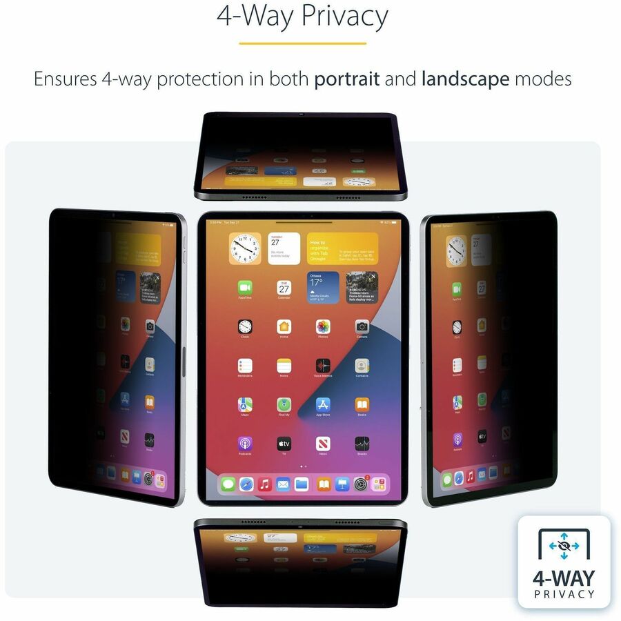 StarTech Privacy Screen for 12.9" iPad Pro - Anti-Glare, 4-Way Privacy, Blue Light Reduction