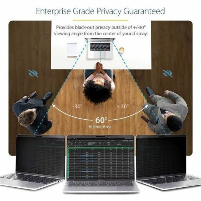 StarTech.com 13" MacBook Privacy Screen Filter - Magnetic, Matte & Glossy, Blue Light Reduction