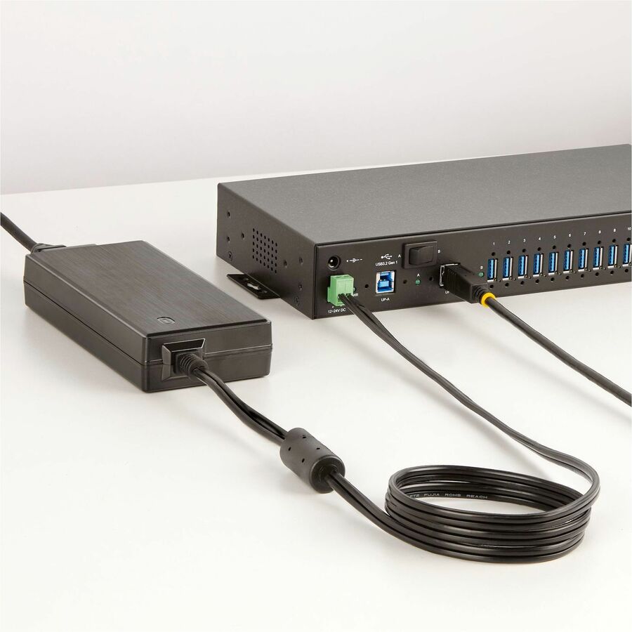 StarTech.com 160W 24V DC Adapter - Universal Power Supply for Industrial USB Hubs