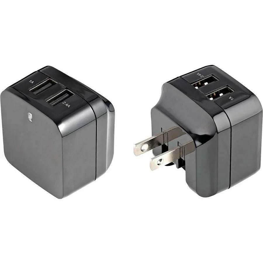 StarTech.com 17W Dual USB Wall Charger - 2 Ports (2.4A & 1A) for Global Travel
