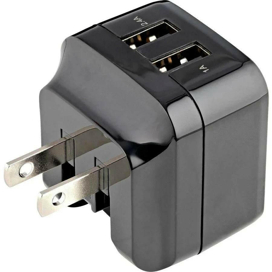 StarTech.com 17W Dual USB Wall Charger - 2 Ports (2.4A & 1A) for Global Travel