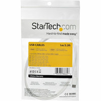 StarTech.com 1M USB-C Charge Cable 60W with Aramid Fiber, Durable Design for Fast Syncing