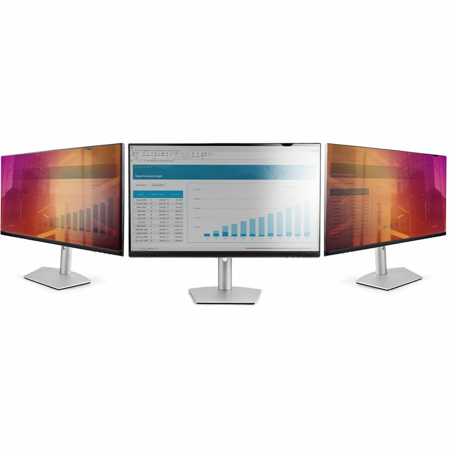 StarTech.com 24In Gold Privacy Screen - 16:9 Aspect Ratio, Reversible, Eye Strain Reducing, Mirror Effect
