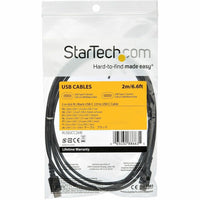 StarTech.com 2M USB C Cable - 60W Fast Charge, Durable Aramid Fiber Design, Black