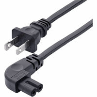 StarTech.com 3ft Right Angle Laptop Power Cord - NEMA 1-15P to IEC C7 - UL Listed, Durable, Black Default Title