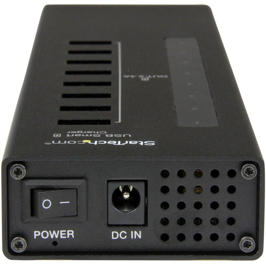 StarTech.com 8-Port USB Charging Station Hub, 96W Power, 2.4A Per Port, Safety Features