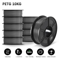 SUNLU 3D Filament Set - 10 Rolls PLA PETG PLA Plus, 1.75mm, 1KG Each, Premium Multicolor PETG 10GY United States