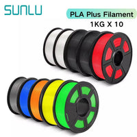 SUNLU 3D Filament Set - 10 Rolls PLA PETG PLA Plus, 1.75mm, 1KG Each, Premium Multicolor PLA PLUS 8 Colors United States