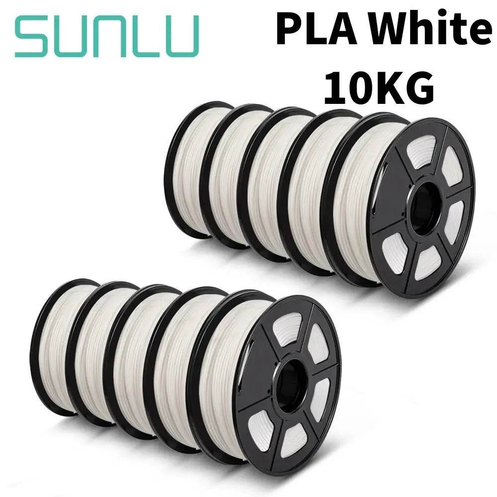 SUNLU 3D Filament Set - 10 Rolls PLA PETG PLA Plus, 1.75mm, 1KG Each, Premium Multicolor PLA 10WT United States