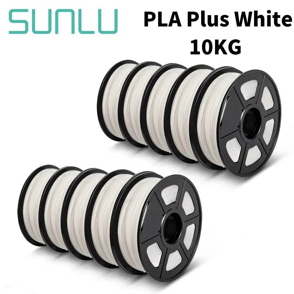 SUNLU 3D Filament Set - 10 Rolls PLA PETG PLA Plus, 1.75mm, 1KG Each, Premium Multicolor PLA PLUS 10WT United States