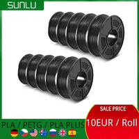 SUNLU 3D Filament Set - 10 Rolls PLA PETG PLA Plus, 1.75mm, 1KG Each, Premium Multicolor
