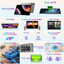 SVITOO 11-Inch Android 15 Tablet, 12GB RAM, 128GB ROM, Octa-Core T606, Gaming & Productivity Powerhouse